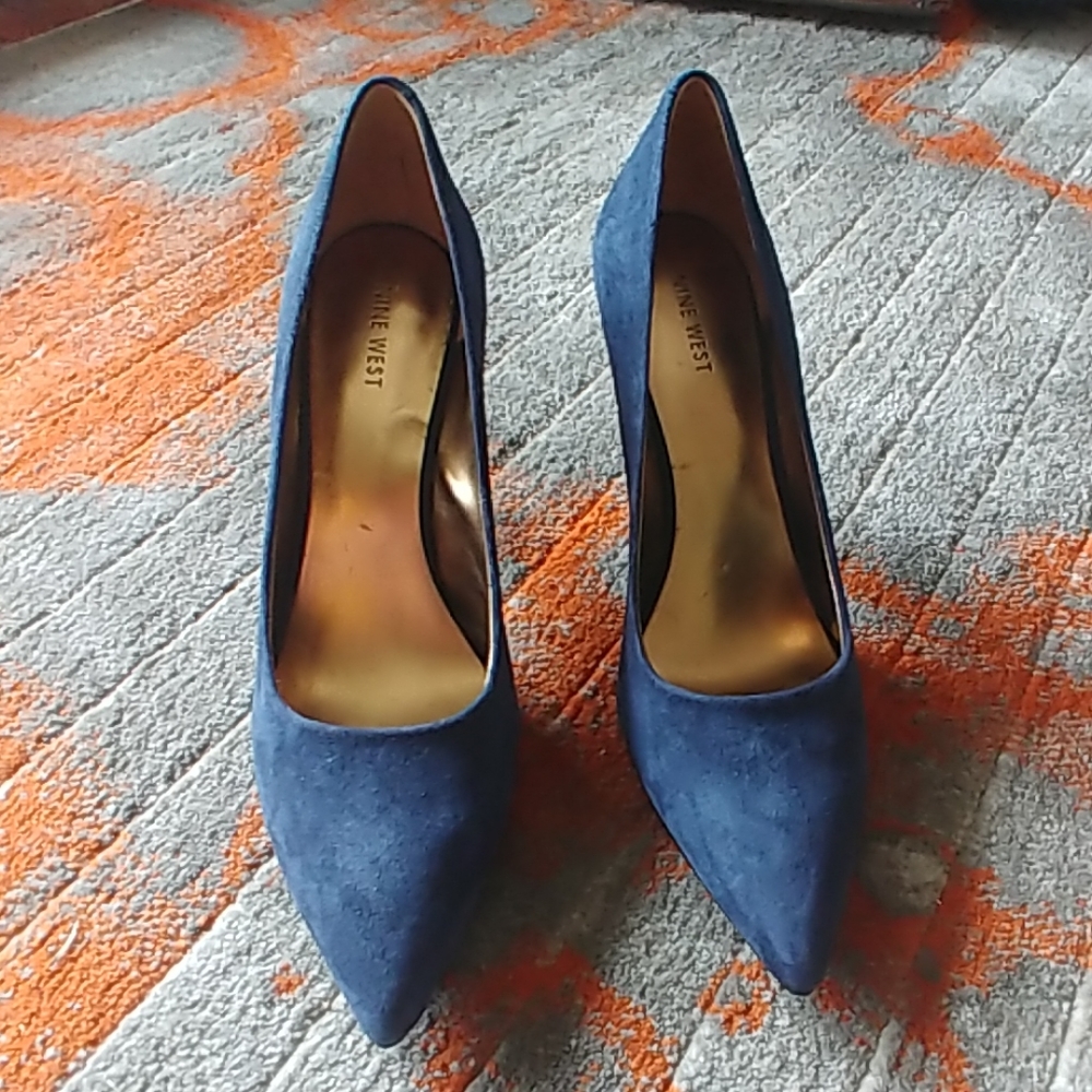 Nine West Flax Heel (Dark Blue)